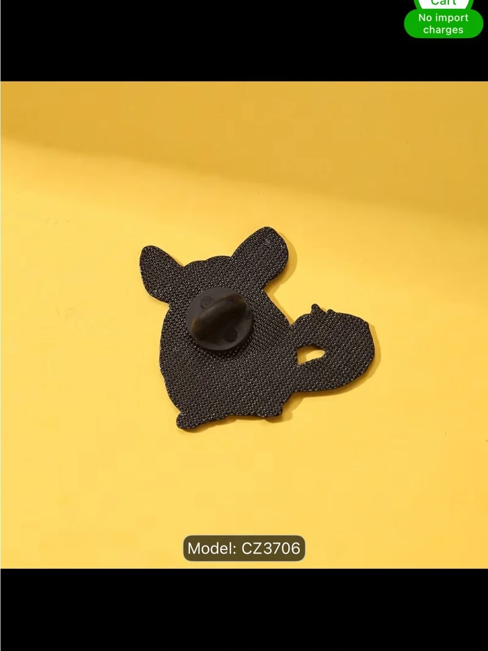 Cute Gray Chinchilla Pin - Small Pets Accessory